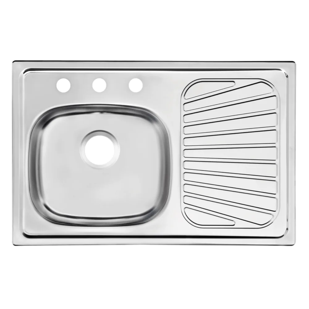 Fregadero de empotrar 80x52 escurridor derecho Tramontina