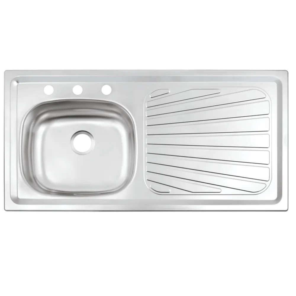 Fregadero de empotrar 100x52 escurridor derecho Tramontina