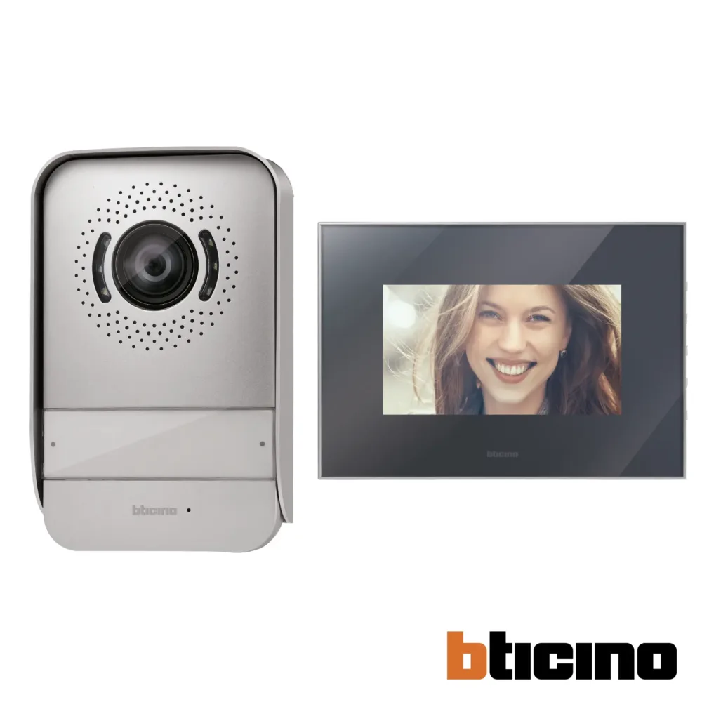 Kit de videointerfón manos libres con pantalla a color de 7" 317011 Bticino