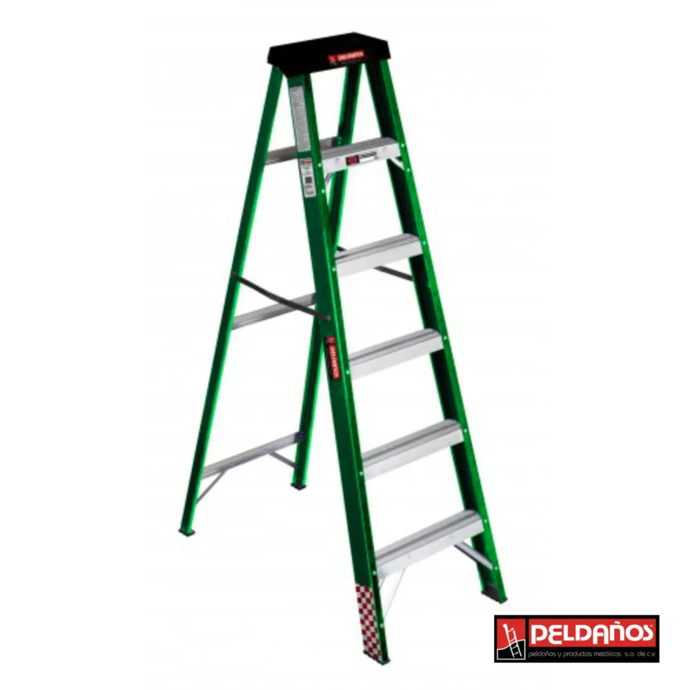 Escalera de aluminio tipo tijera de 5 escalones 706793 Peldaños