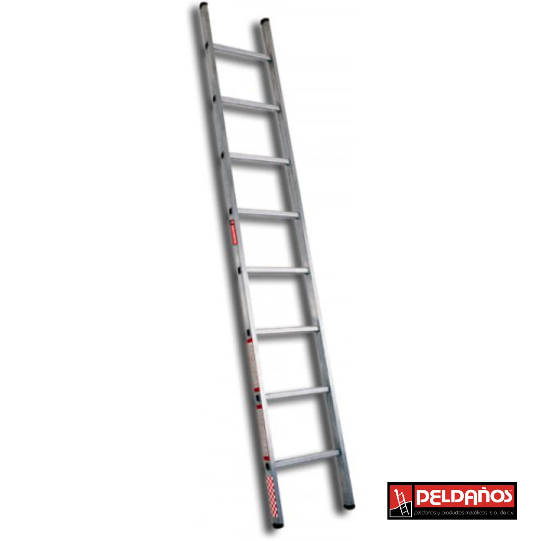 Escalera recta de aluminio de 8 escalones 419308 Peldaños