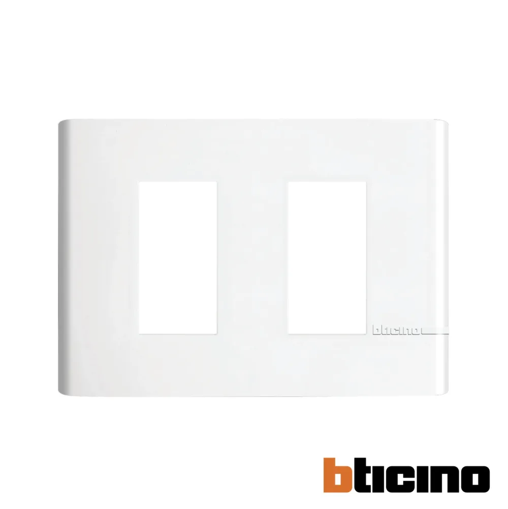Placa blanca de 2 módulos Modus Pro Bticino