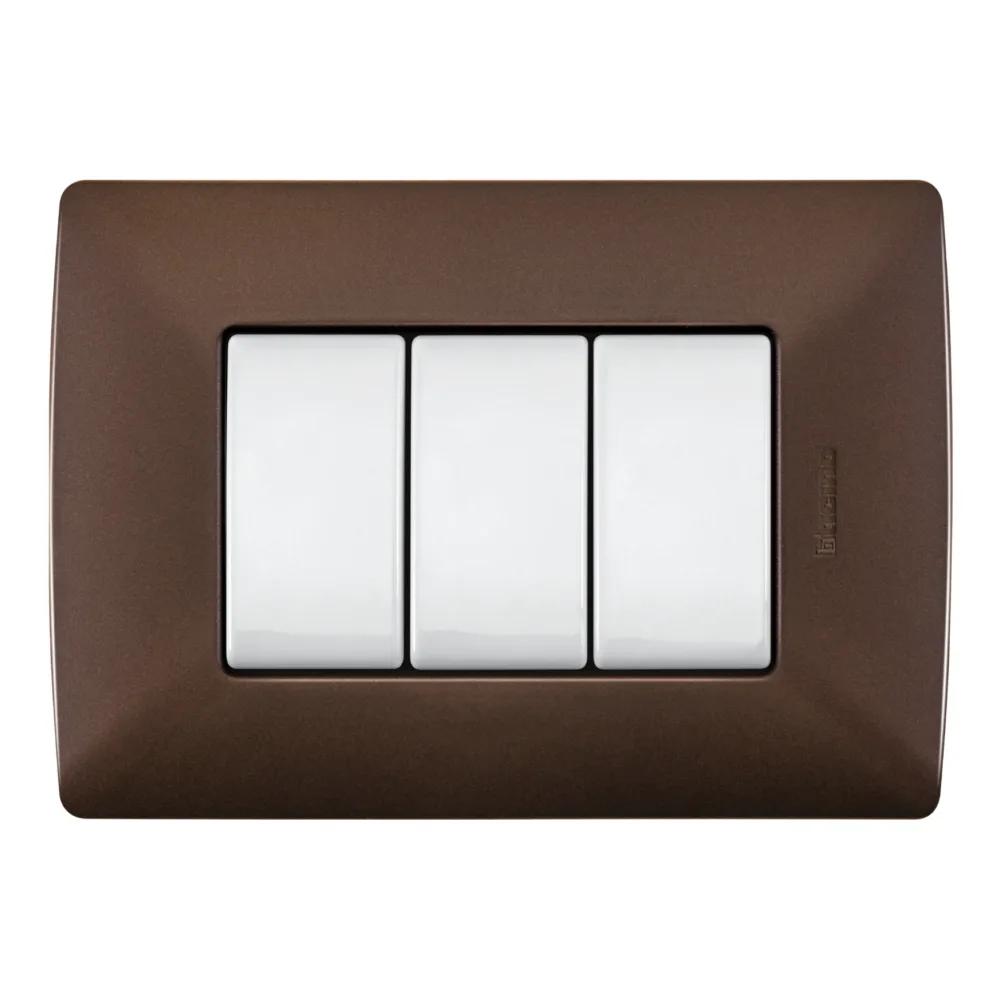 Placa tabaco de 3 módulos Quinziño MX Bticino