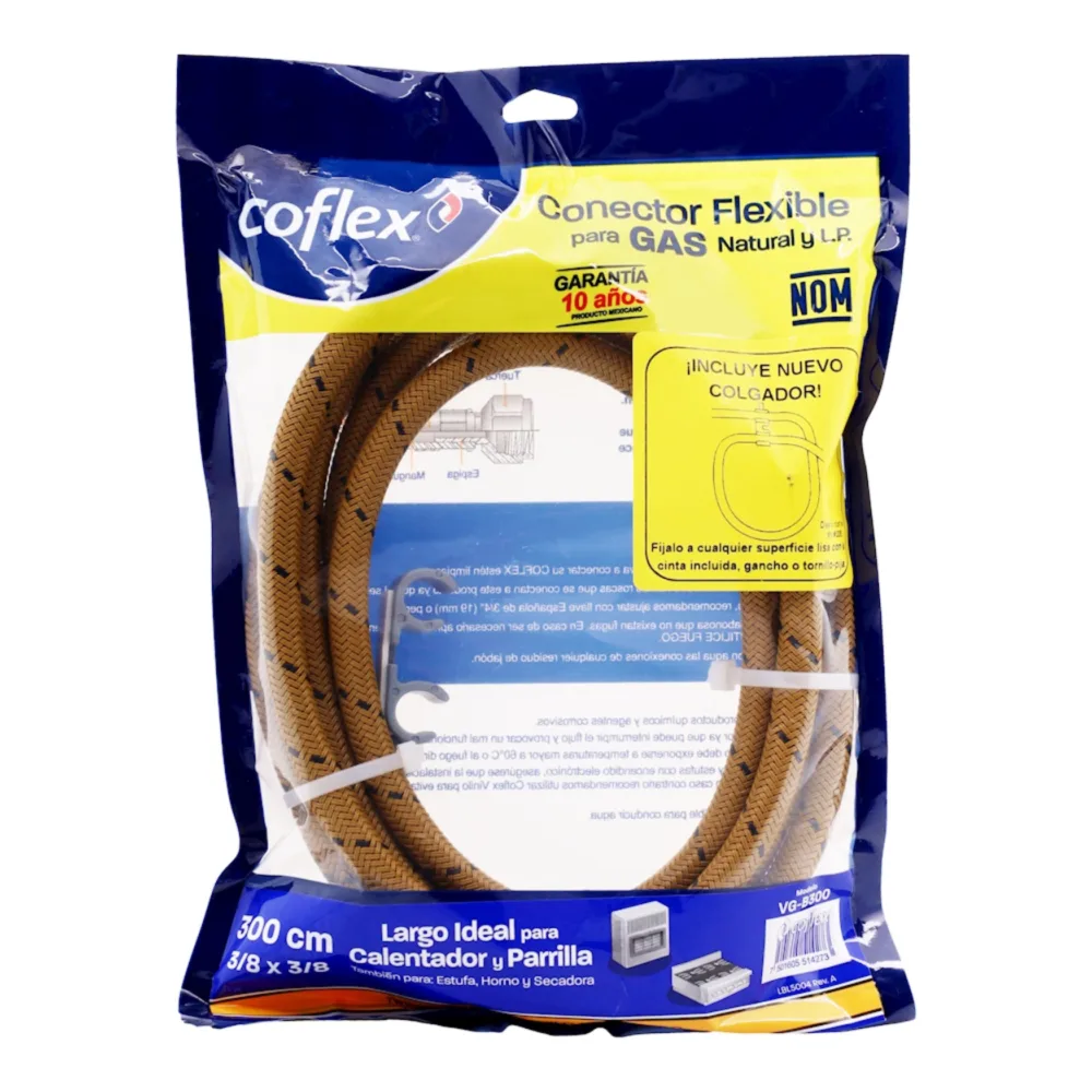 Manguera flexible para gas de 3/8 x 3/8 de 300 cm Coflex