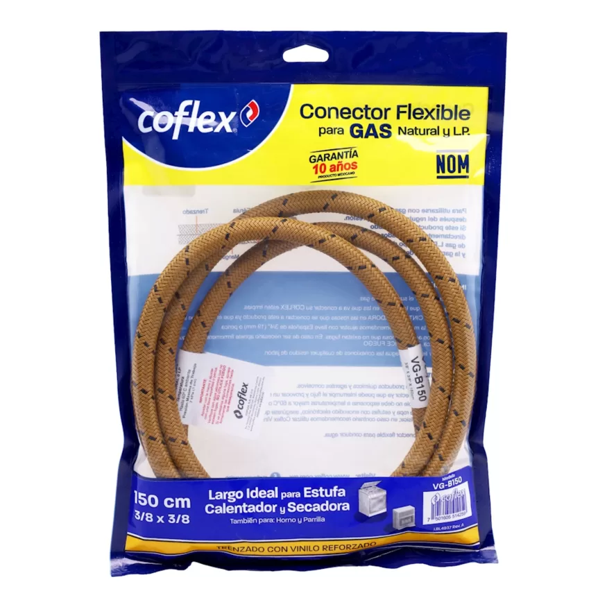 Conector flexible para gas natural y LP Coflex Ferreteria Onofre