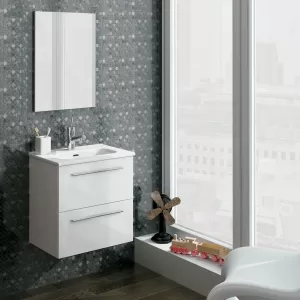Mueble para baño Urban blanco con lavanbo Esbaño Ferreteria Onofre