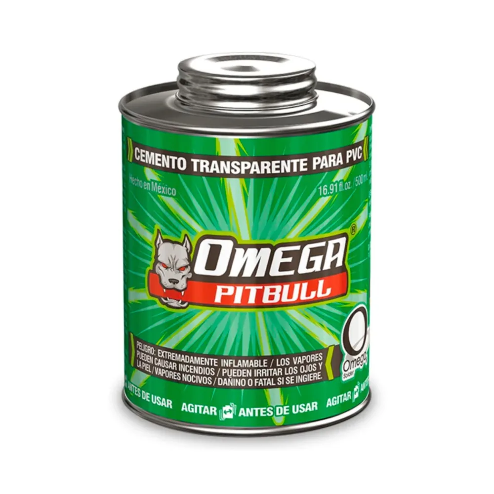 Cemento transparente para PVC 500 ml Omega