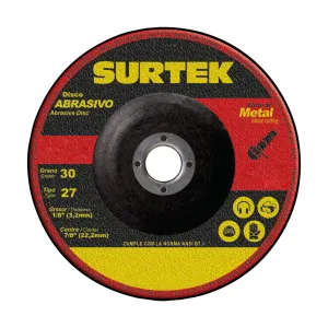 Disco de 7" tipo 27 para metal 123326 Surtek