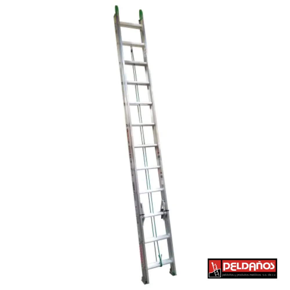 Escalera de aluminio tipo extensión de 24 escalones 112224 Peldaños