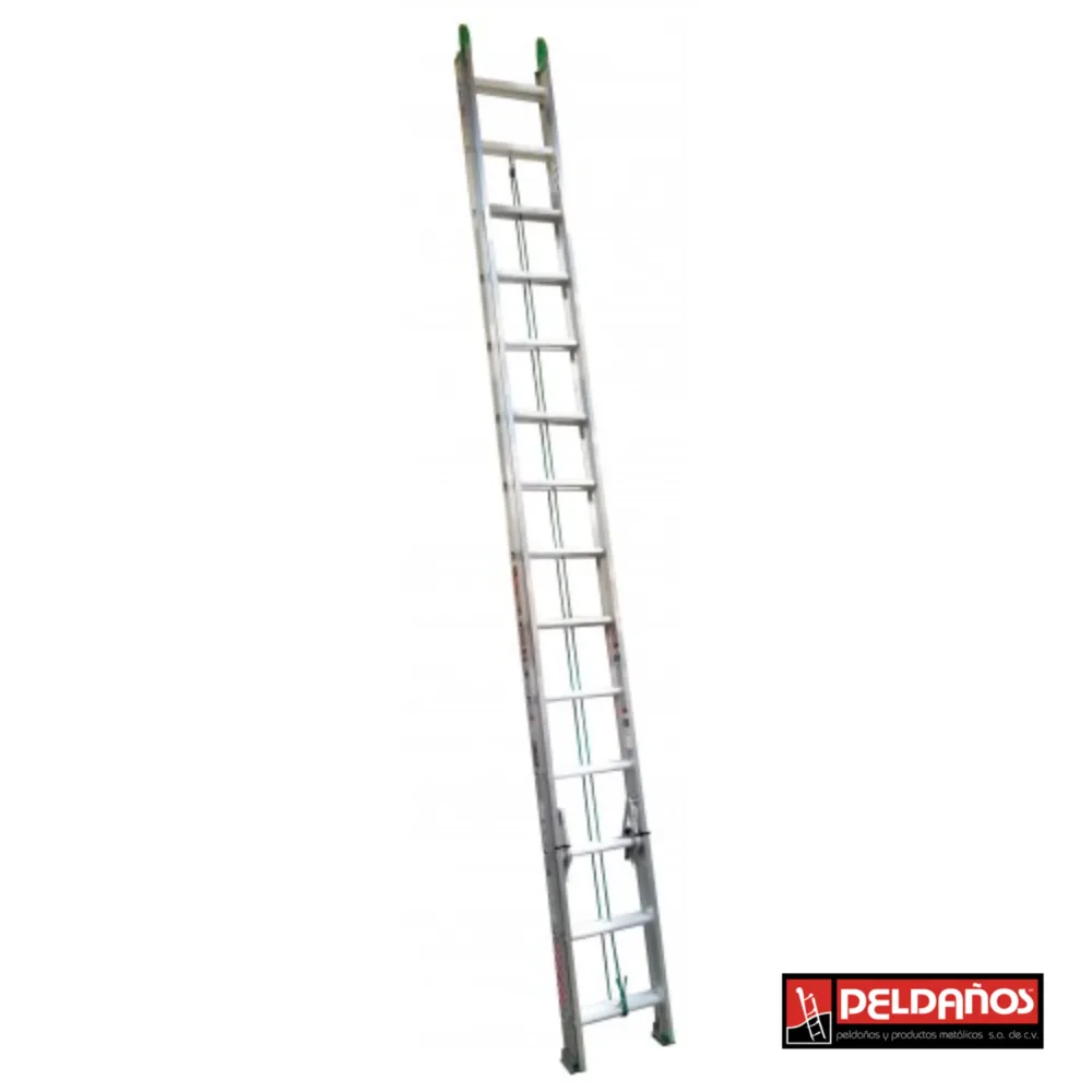 Escalera de aluminio tipo extensión de 28 escalones 112228 Peldaños