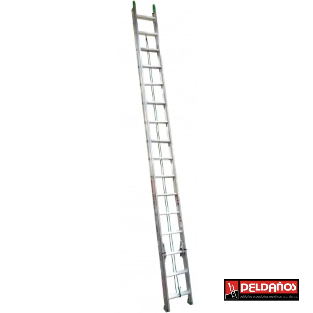 Escalera de aluminio tipo extensión de 32 escalones 112232 Peldaños