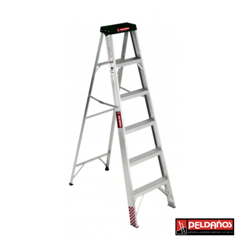 Escalera de aluminio tipo tijera de 5 escalones 706719 Peldaños