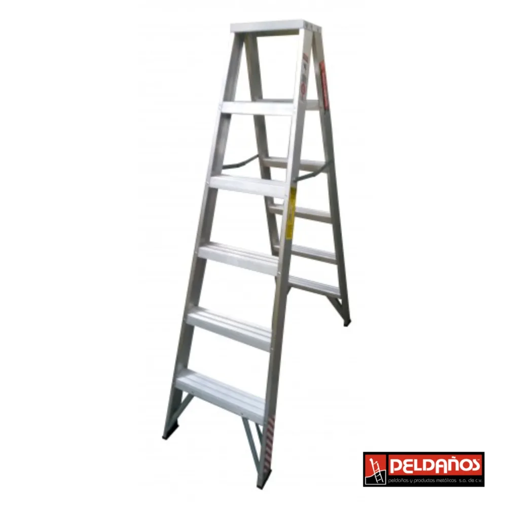 Escalera de aluminio tipo doble tijera de 5 escalones 410205 Peldaños
