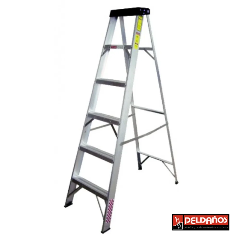 Escalera de aluminio tipo tijera de 5 escalones 706788 Peldaños