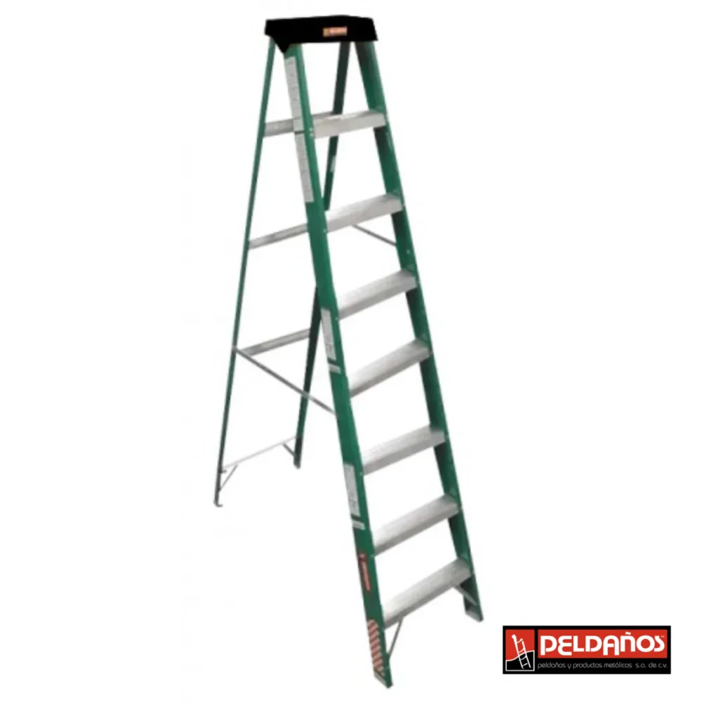 Escalera de aluminio tipo tijera de 7 escalones 706794 Peldaños
