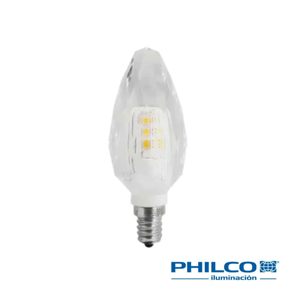 Foco LED vela de 4W 3000K E12 51650 Philco