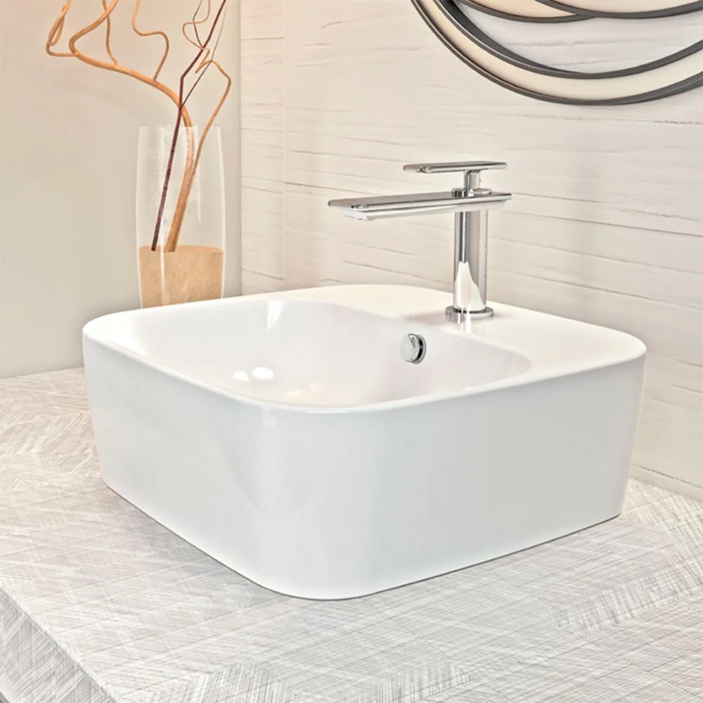 Monomando para lavabo con contra de push ¼ de pulgada – E-941 Helvex