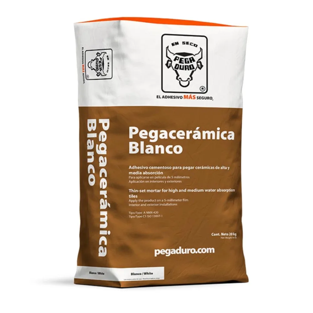 Pegacerámica blanco 20 kg Pegaduro