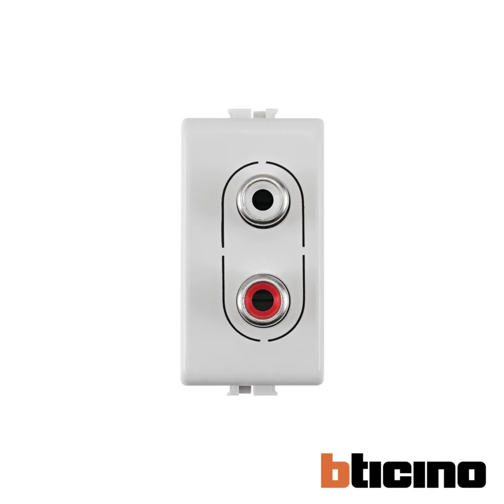 Toma RCA de 2 canales QZ4281 Quinziño MX Bticino