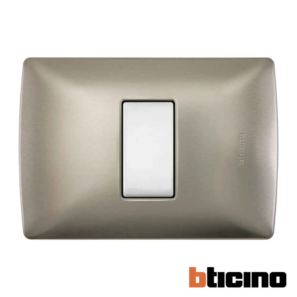 Placa perla de 1 módulo Quinziño MX Bticino