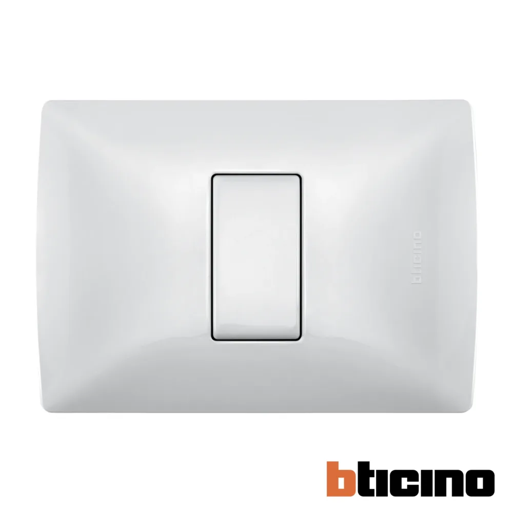Placa blanco Mérida de 1 módulo Quinziño MX Bticino
