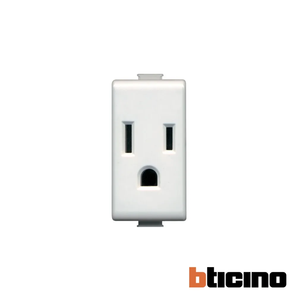 Contacto polarizado blanco QZ5028T Quinziño MX Bticino