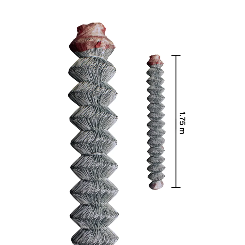 Malla ciclónica galvanizada 1.75 m x 20 m calibre 11 abertura 69 mm Indasa