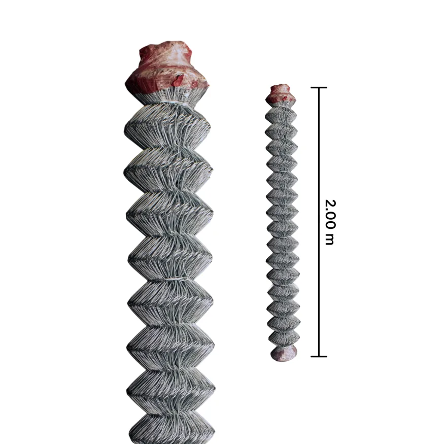 Malla ciclónica galvanizada 2 m x 20 m calibre 11 abertura 69 mm Indasa