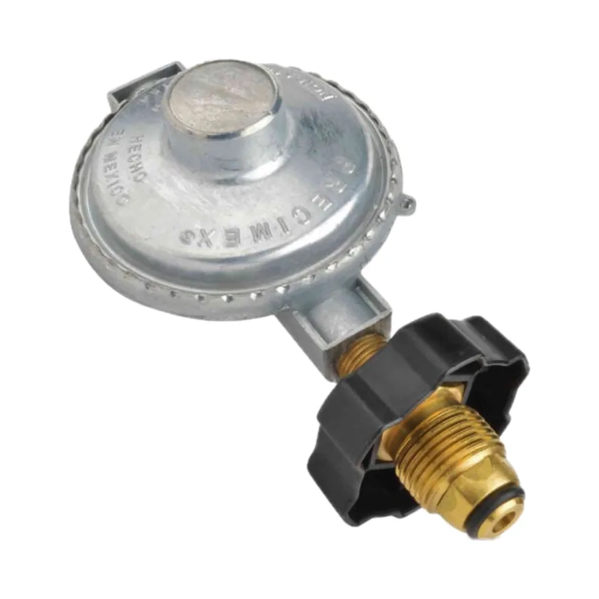 Regulador de gas LP de 1 vía de baja presión 3/8" x Pol con maneral 324006 IUSA