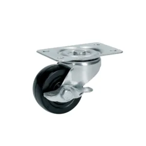 Rodaja de 2-1/2" de hule giratoria con freno RH6B Surtek