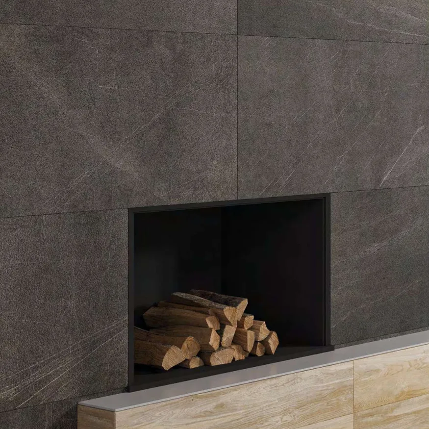 Piso Cerámico Brasil Negro 61x122 cm Vitromex