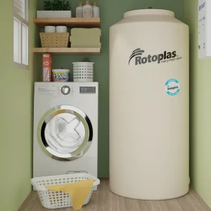 Tinaco vertical 1000L beige con accesorios Rotoplas