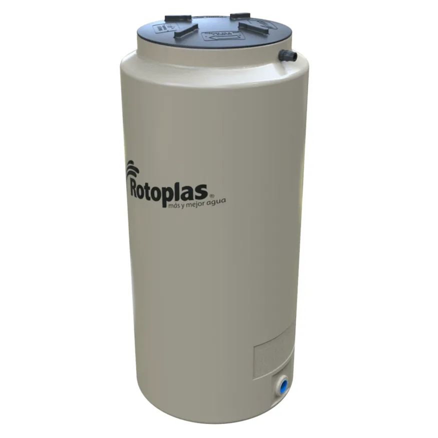 Tinaco vertical 1000L beige con accesorios Rotoplas