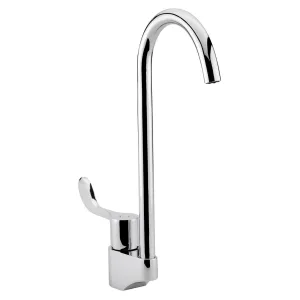 Llave de hospital VCG-2 cuello de ganso cromo Helvex