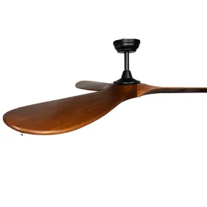 Ventilador de techo Dynamo 56” oscuro con WiFi y control remoto Boomer