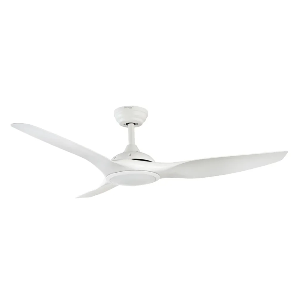 Ventilador de techo Helix 52” blanco con luz LED y control Boomer