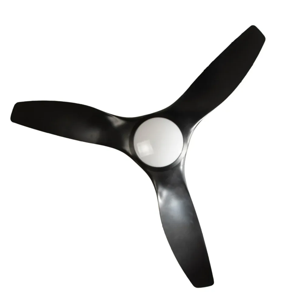 Ventilador de techo Helix 52” negro con luz LED y Control Boomer