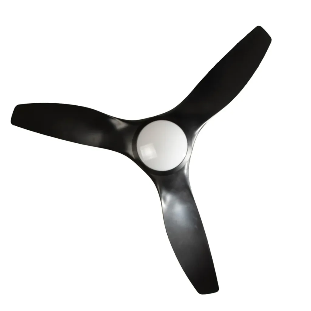 Ventilador de techo Helix 52” negro con luz LED y Control Boomer