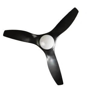 Ventilador de techo Helix 52” negro con luz LED y Control Boomer