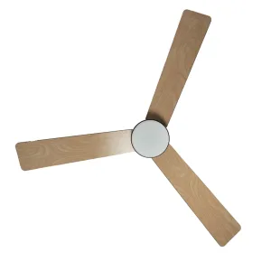 Ventilador de techo Valmiera 52” claro con luz LED y Control Boomer