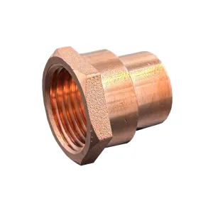 Conector cobre rosca Interior 3/8” (10 mm) para agua y gas