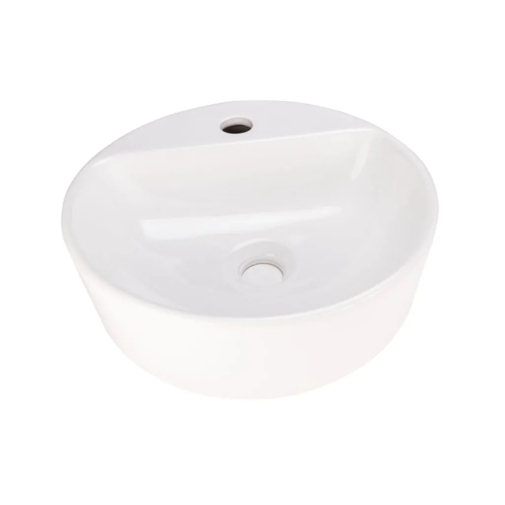 Lavabo Helvex LV Morea1 35 cm redondo de sobreponer sin rebosadero