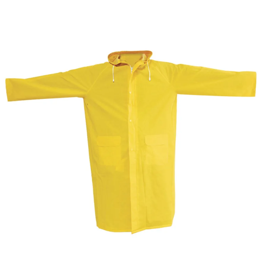 Gabardina impermeable talla chica con capucha 0.35 mm PVC Surtek 137521