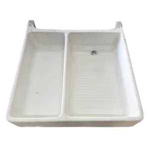 Lavadero doble de granito 60 x 50 cm blanco (copia)