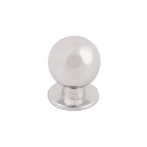 Jaladera tipo botón 18 mm níquel satinado – Modelo 3819
