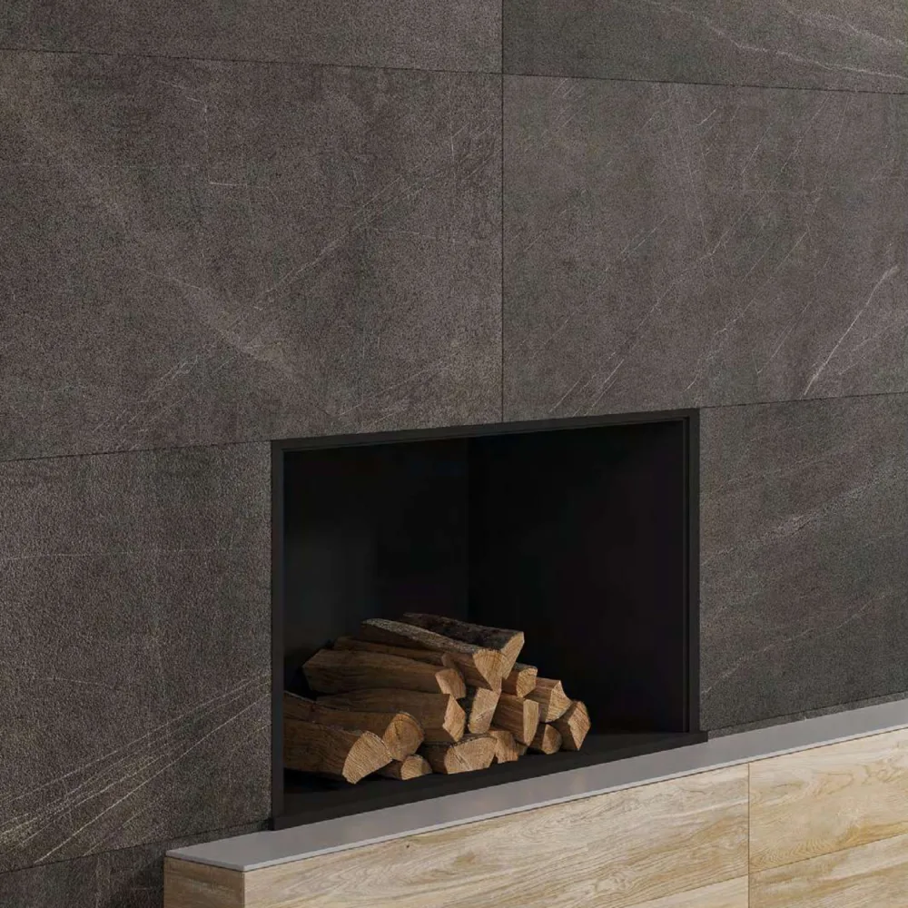 Piso Cerámico Brasil Negro 61x122 cm Vitromex