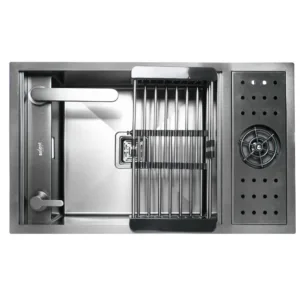 Tarja de empotrar negra 76 x 46 cm con accesorios – Casandra Axcent