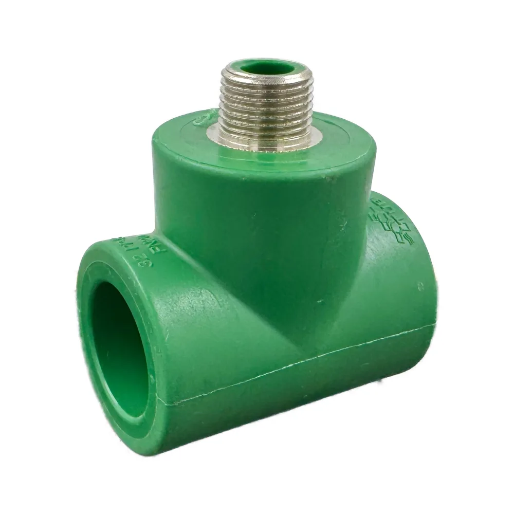 Tee con rosca central macho PPR 1" a 1/2" Tuboplus