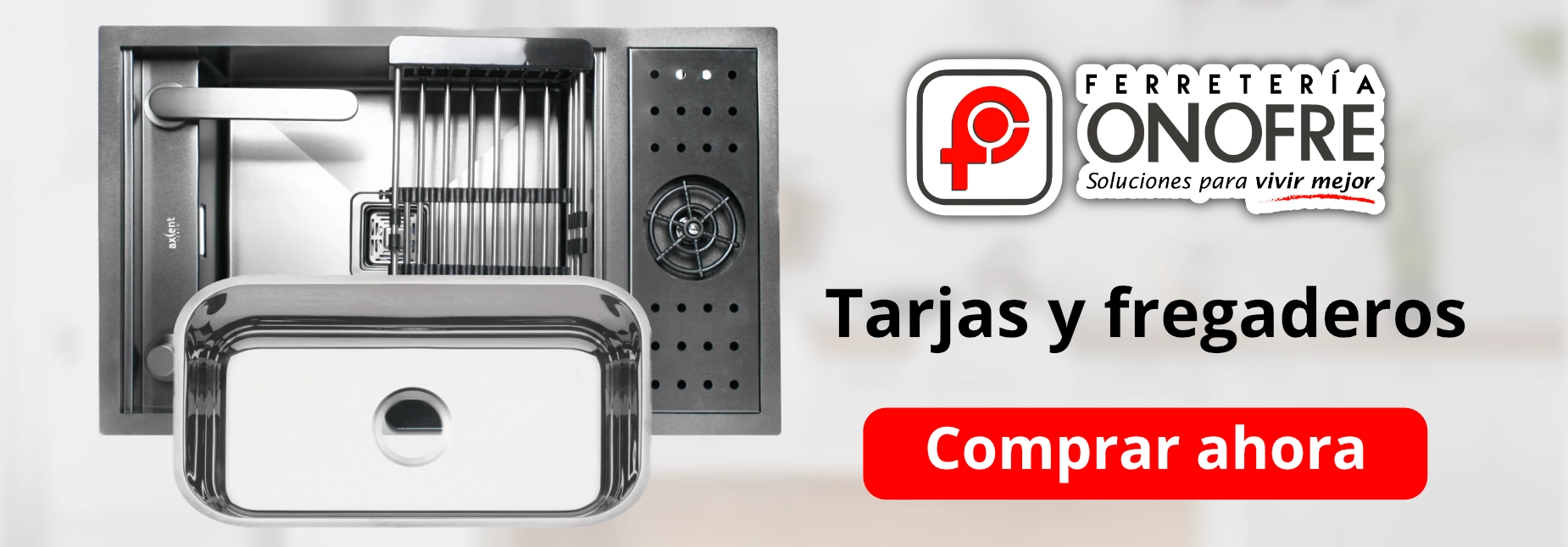 Tarjas y fregaderos en ferreteria onofre