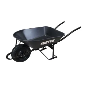 Carretilla reforzada 5.5 ft³ con llanta neumática 4 capas – CAT554 Surtek